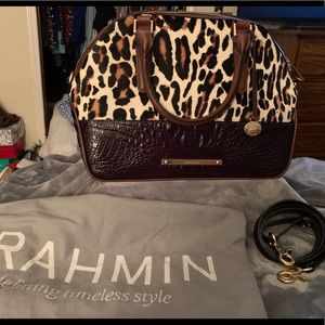 Hudson Satchel Brown Morrison Brahmin handbag.
